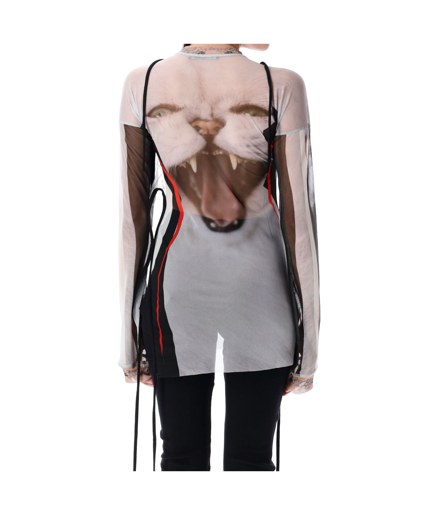 OTTOLINGER MESH PATTERN LONG-SLEEVED TOP