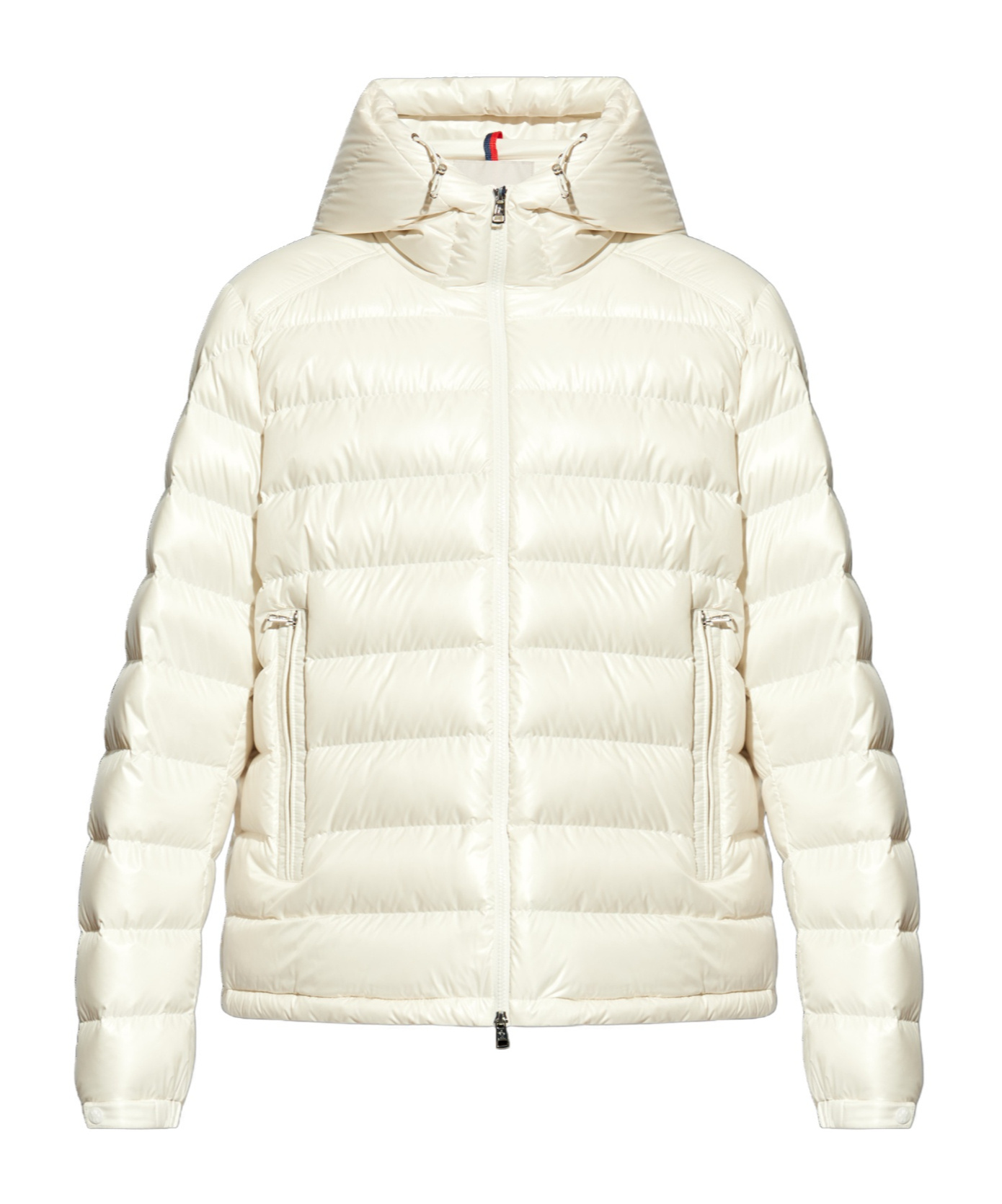 Moncler Drawstring Hood Down Jacket In White