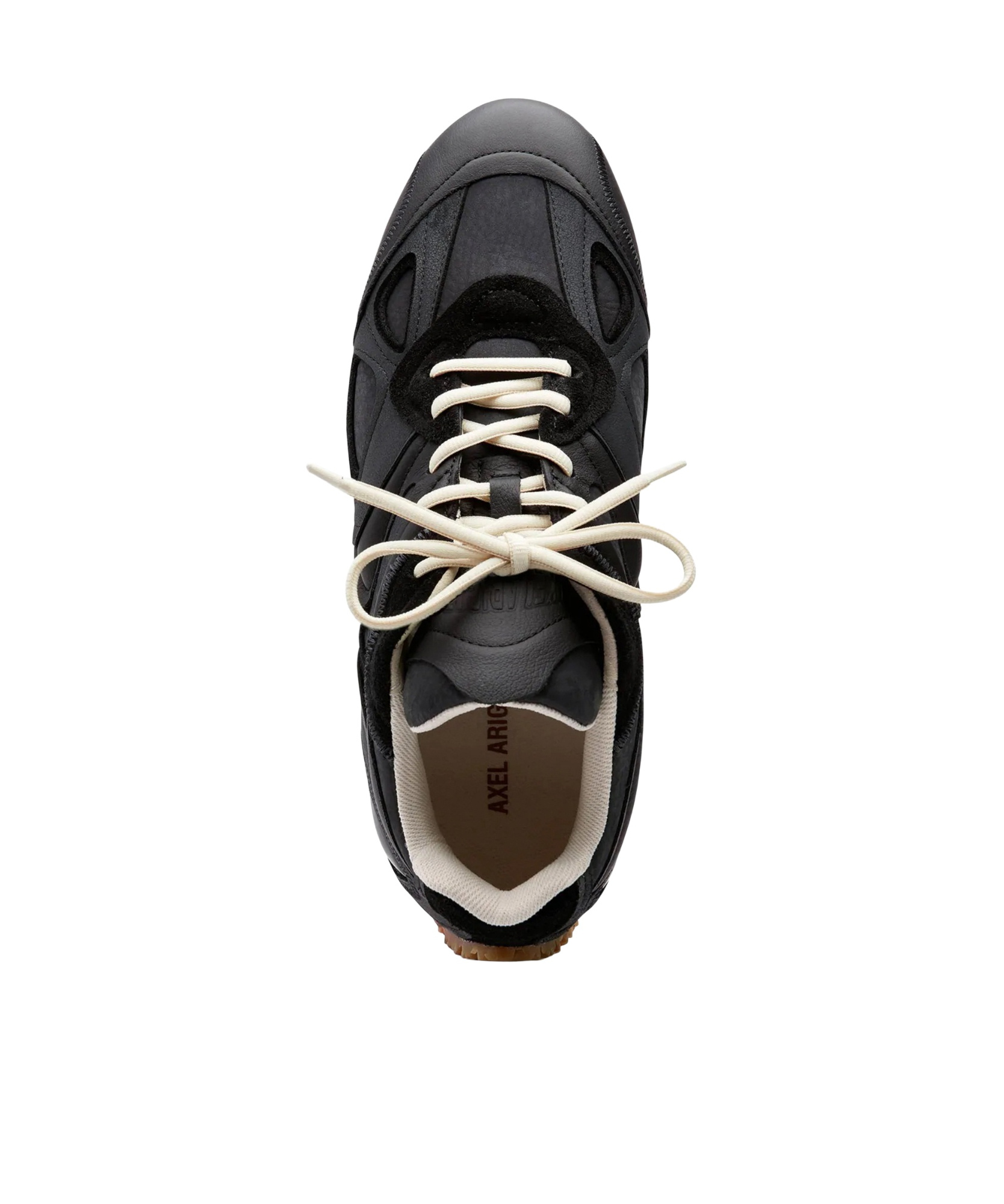 Axel Arigato Slow Runner Black Sneaker With Insert Design And Grooved Sole In Leather And Suede Man In Black