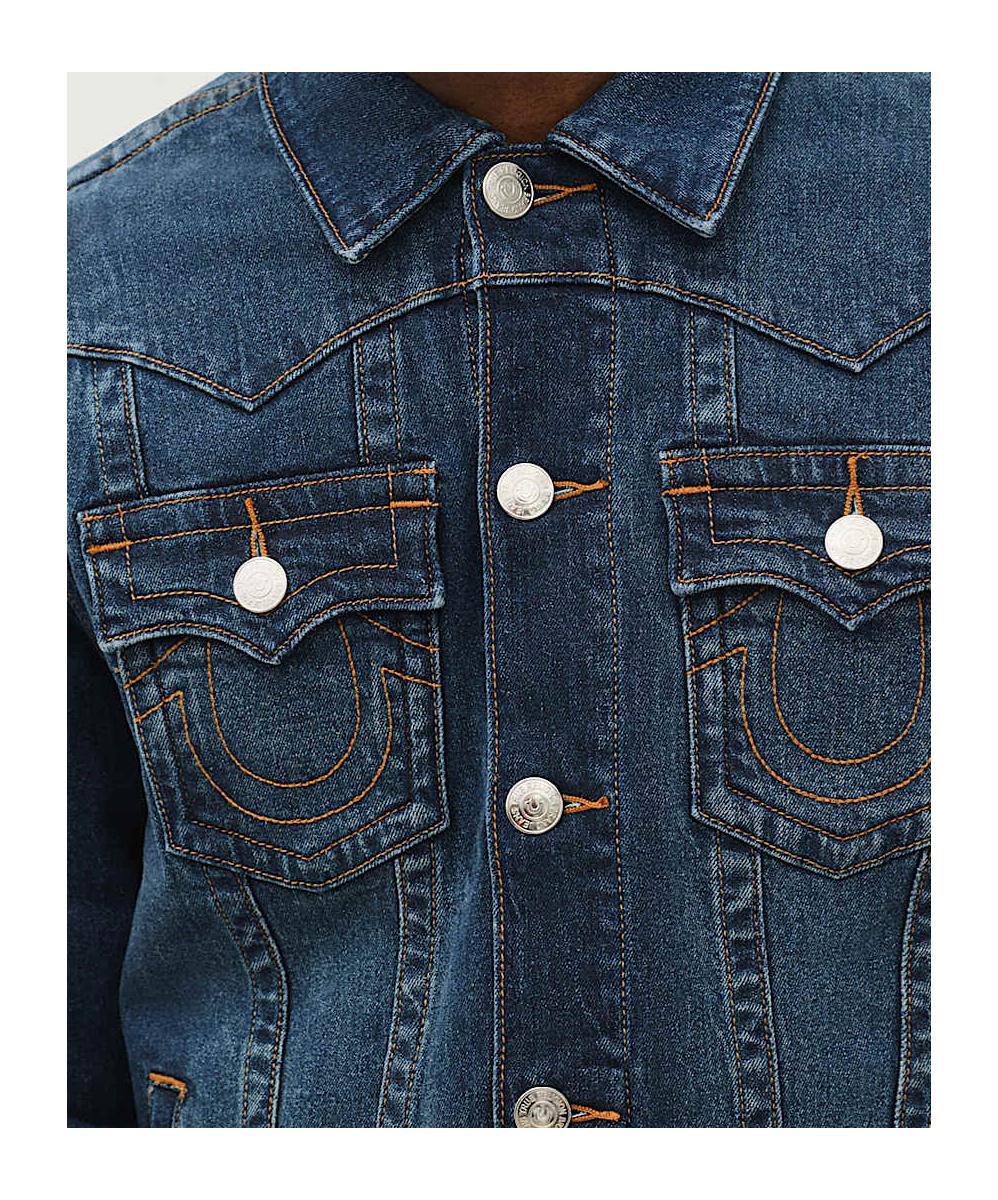 True Religion Jimmy Denim Jacket In Black