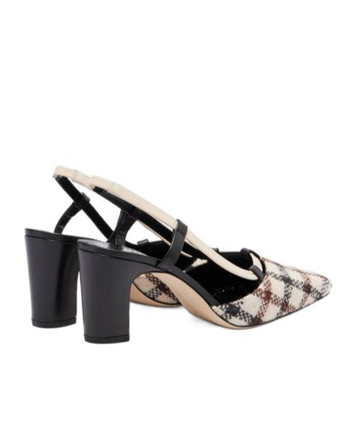 Manolo Blahnik Checked Slingback Pumps In Multi