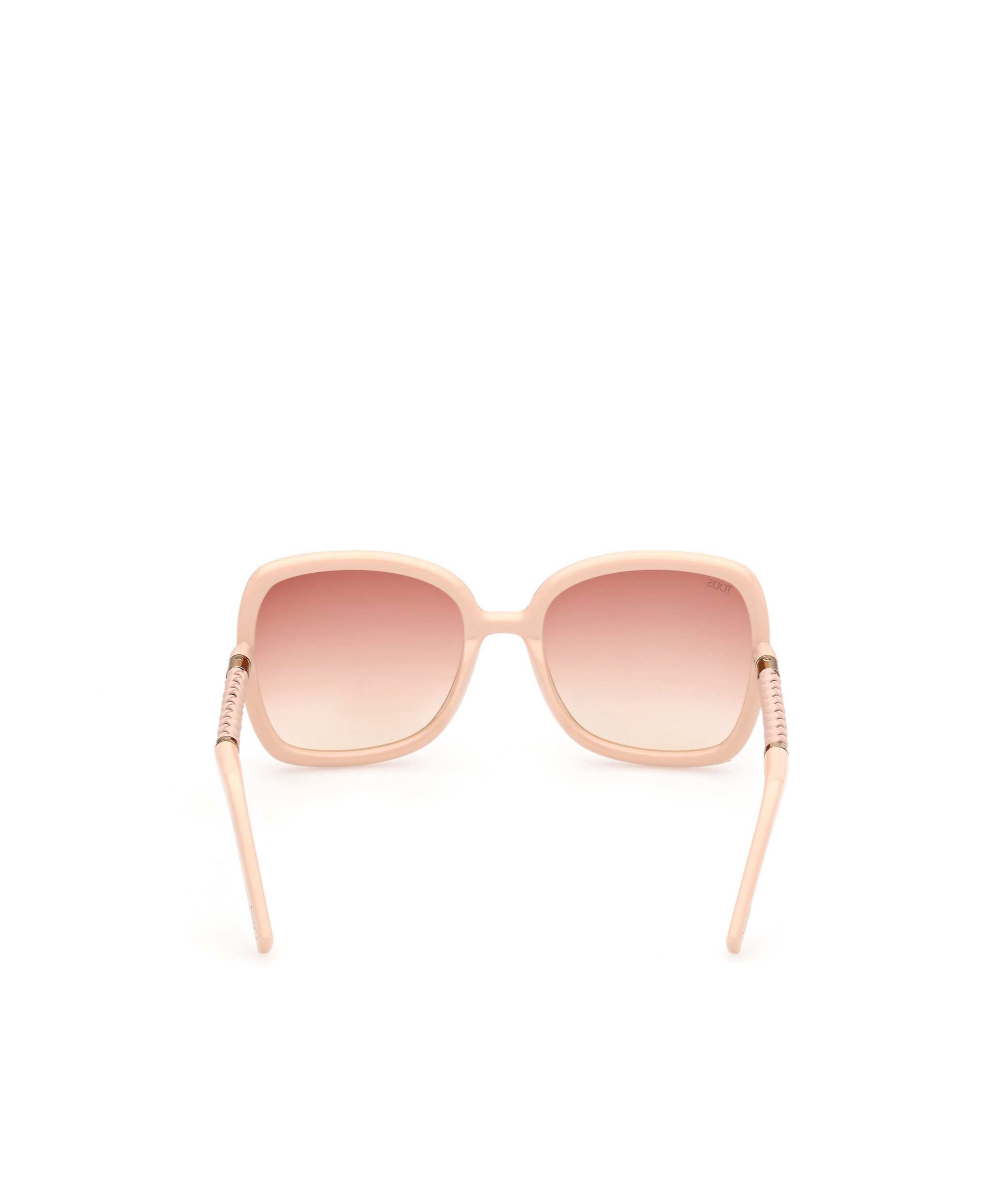 Shop Tod's Geometric Frame Sunglasses In Nude