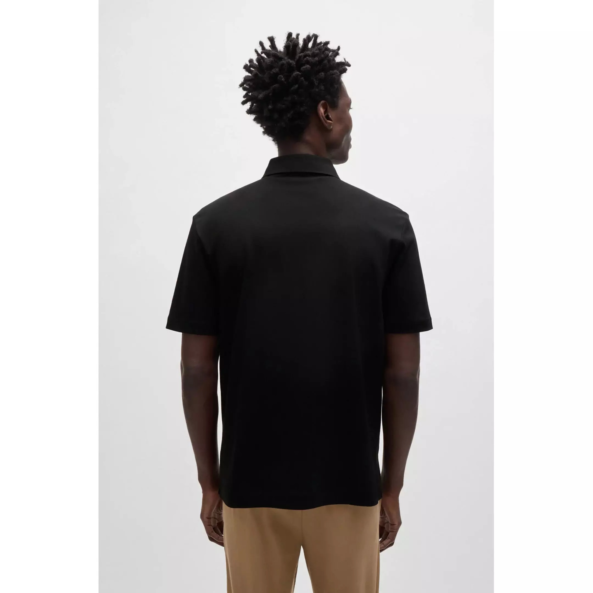 Hugo Boss Boss Parris 01 Polo T Shirt Black In Black