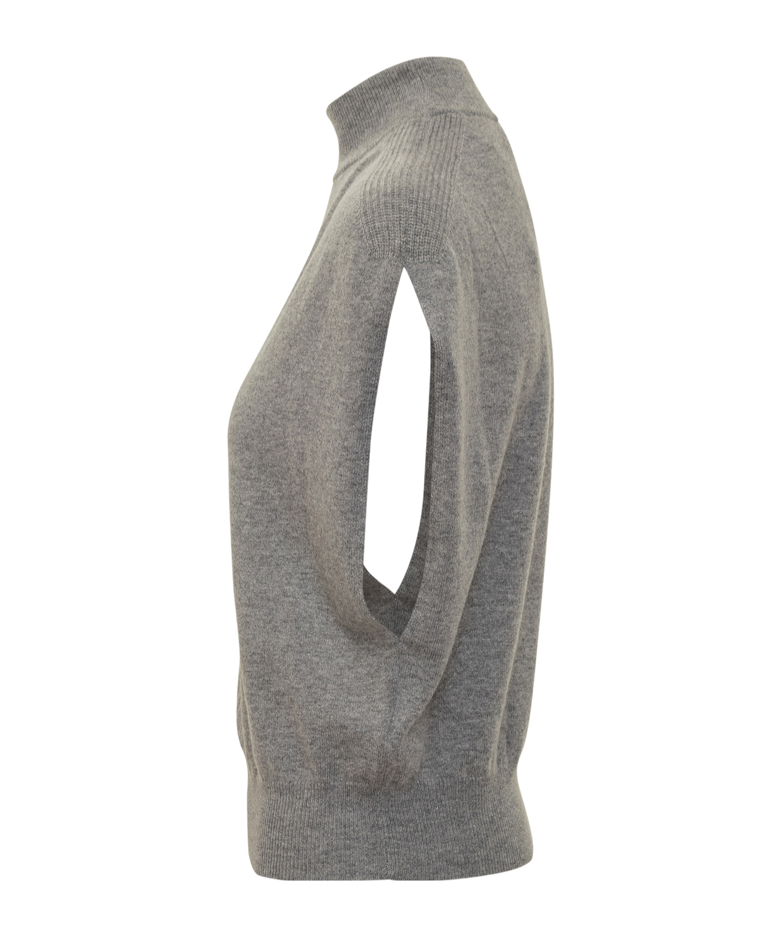 Semicouture Turtleneck Sleeveless Sweater In Gray