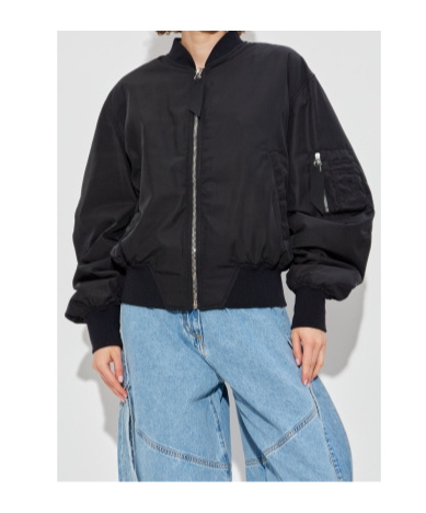Attico Anja Bomber Jacket In Black