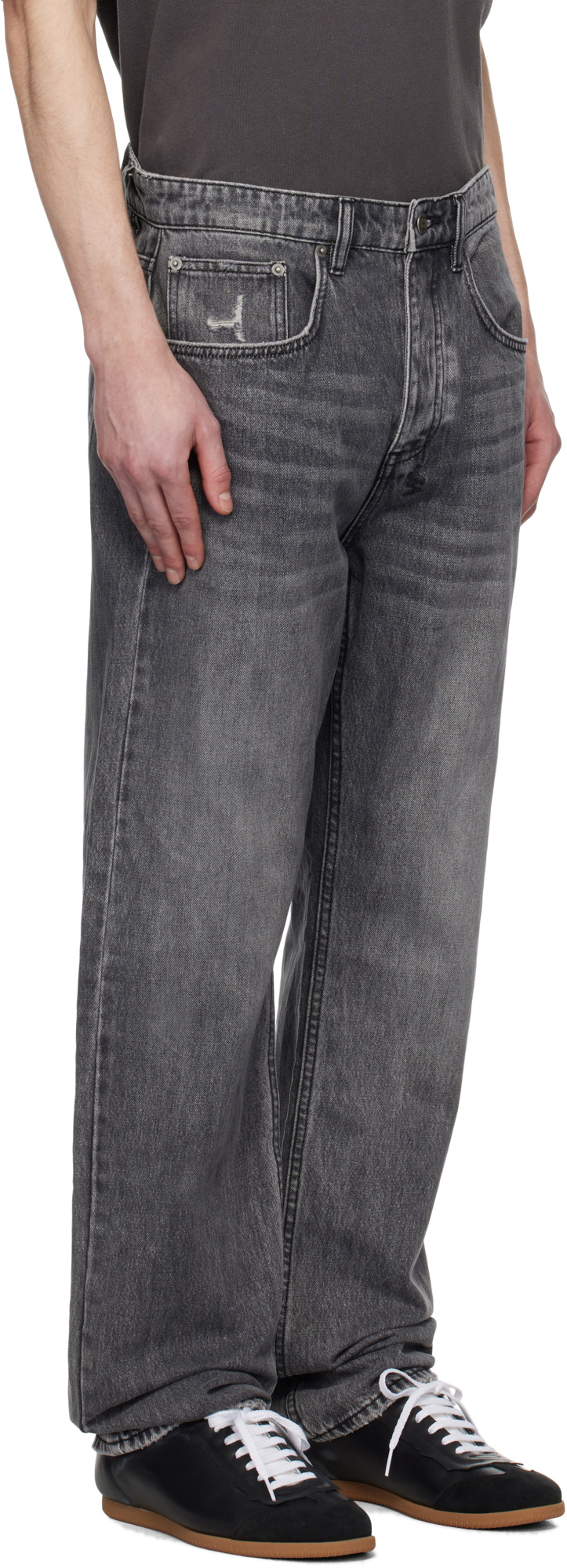 Shop Ksubi Straight Jeans In Grey