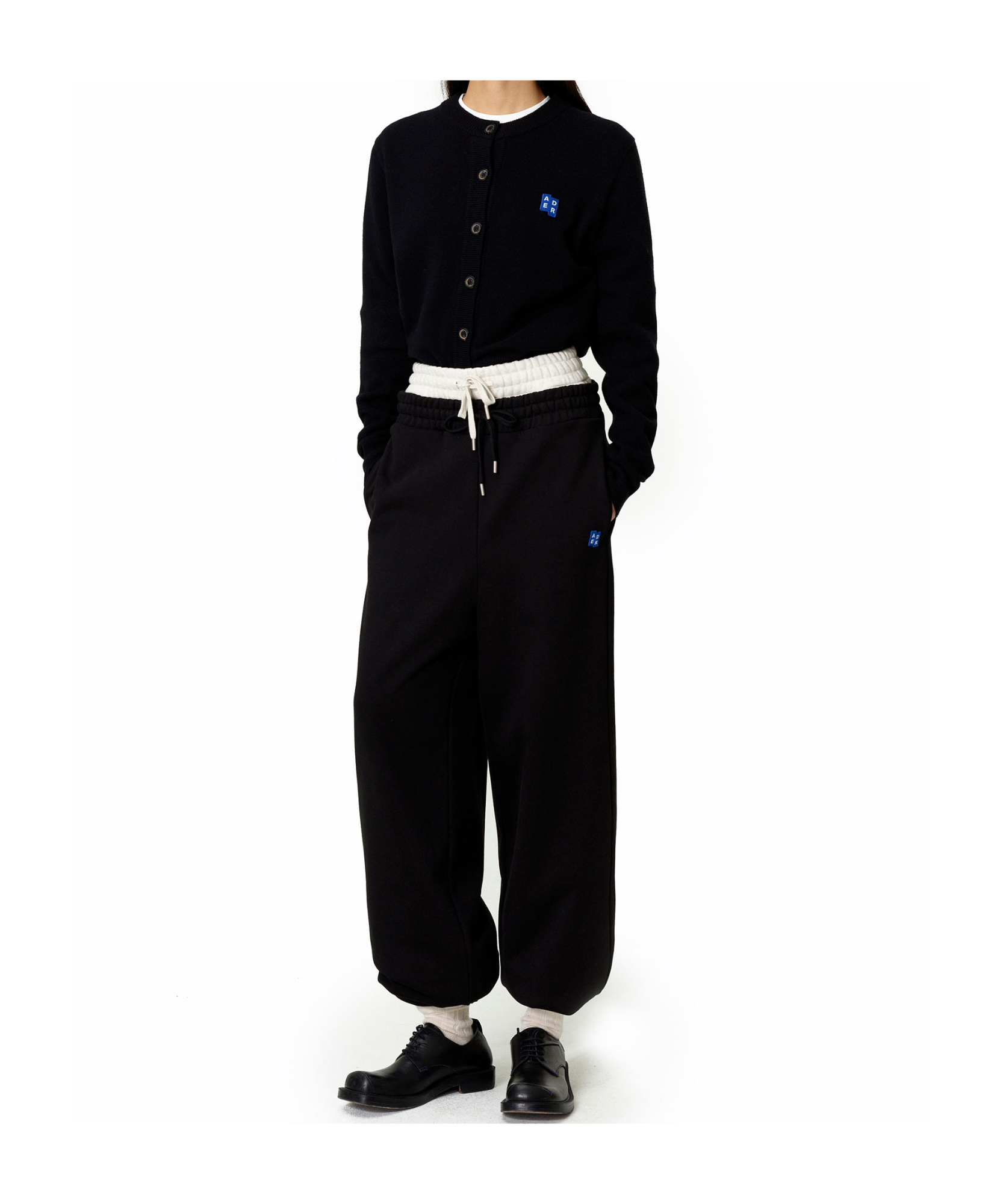 Ader Error Logo Patch Sweatpants In Black