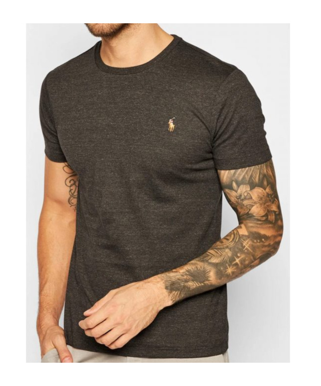 Polo Ralph Lauren Embroidered Logo Plain T-shirt In Black
