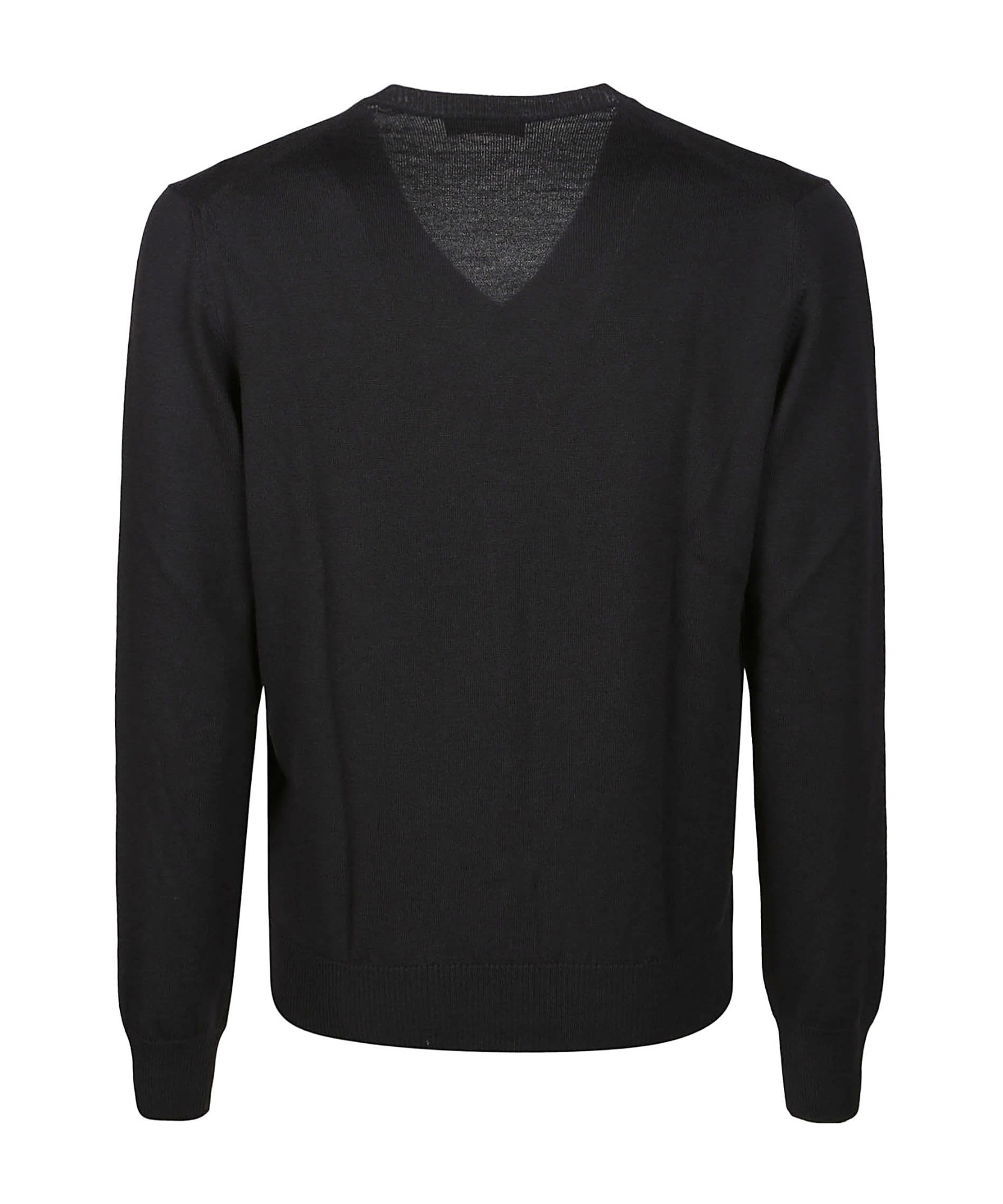 Fay V-neck Sweater In Black