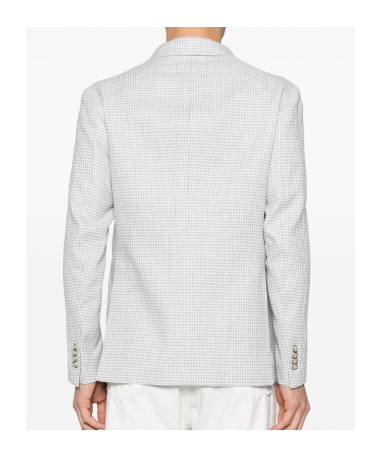 Tagliatore Long-sleeved Suit Coat In White