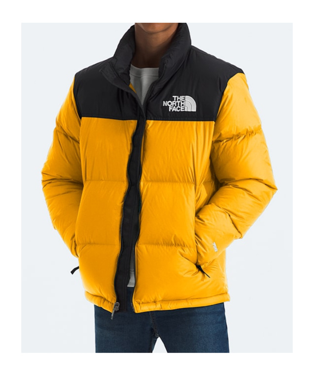The North Face Long-sleeved Down Jacket In Orange