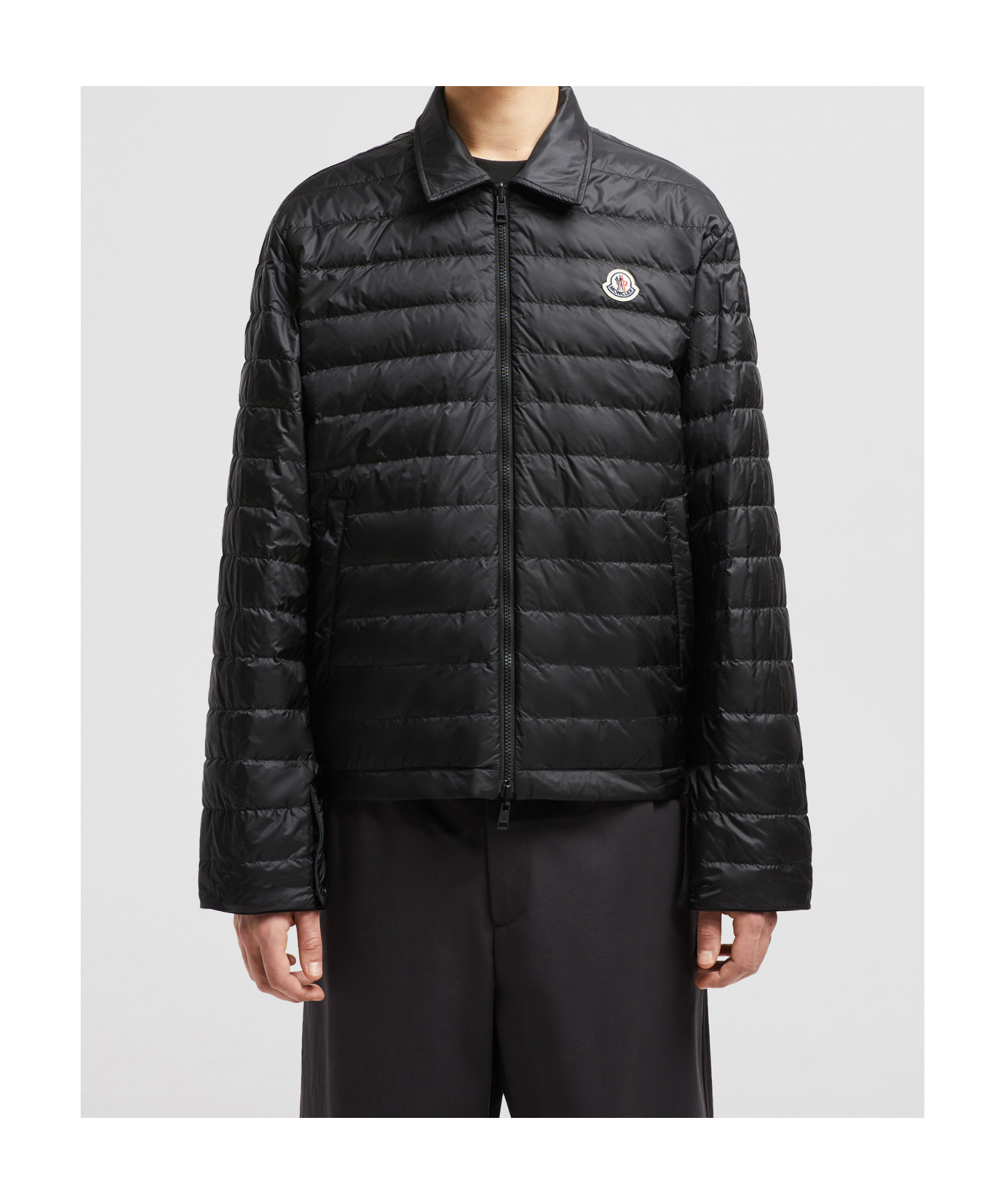 Moncler Doudoune-chemise Réversible Cidone In Black