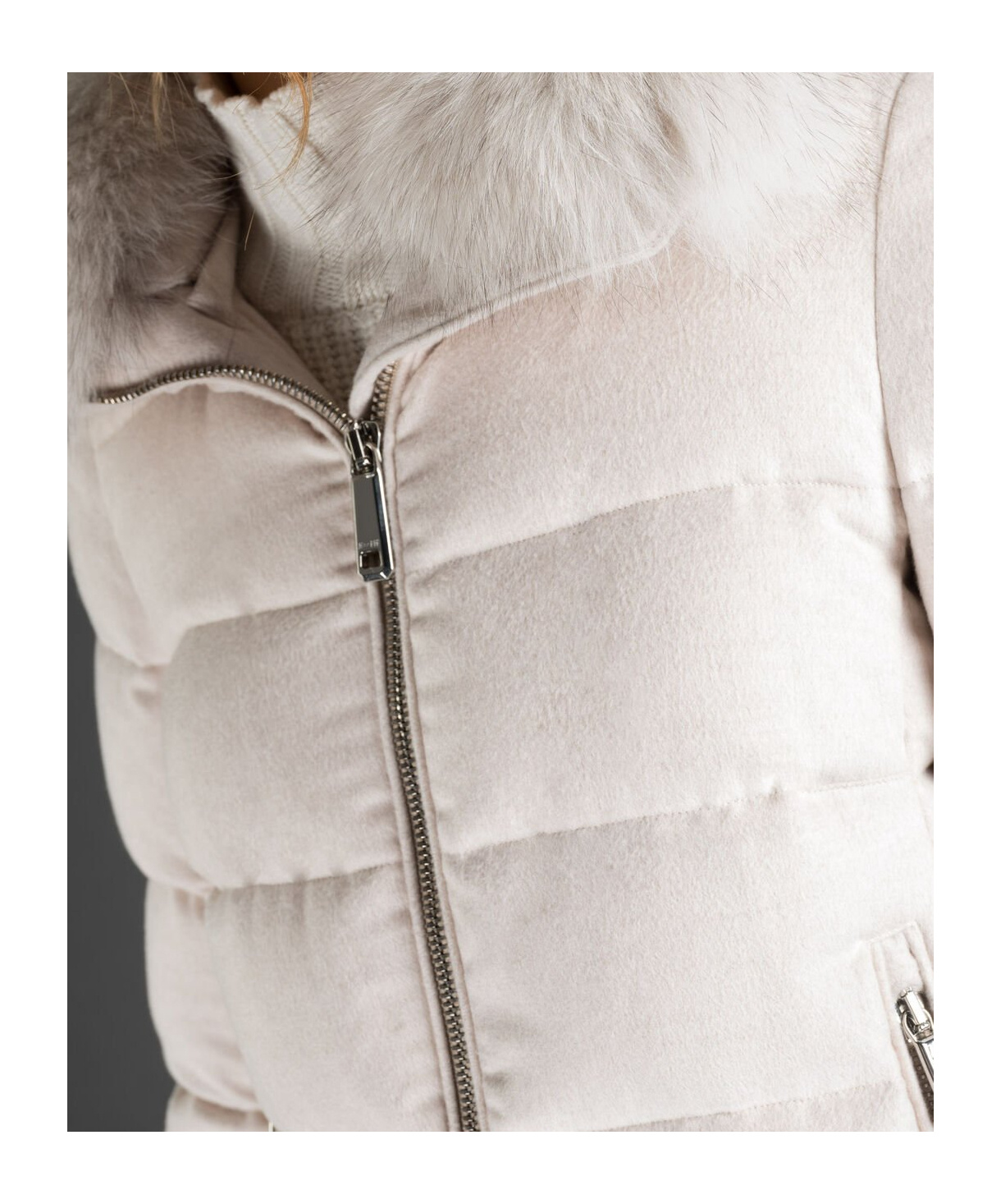 Moorer Dorado-fur-ls9 Down Jacket In Nude