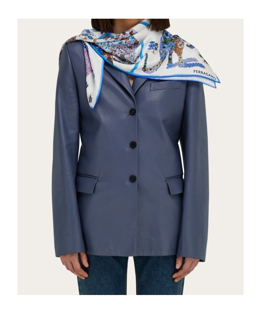 Ferragamo Fiori Print Silk Scarf