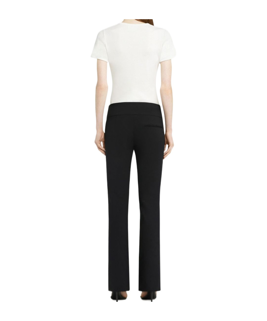 Courrèges White Ribbed Sweater In Cotton And Wool In White