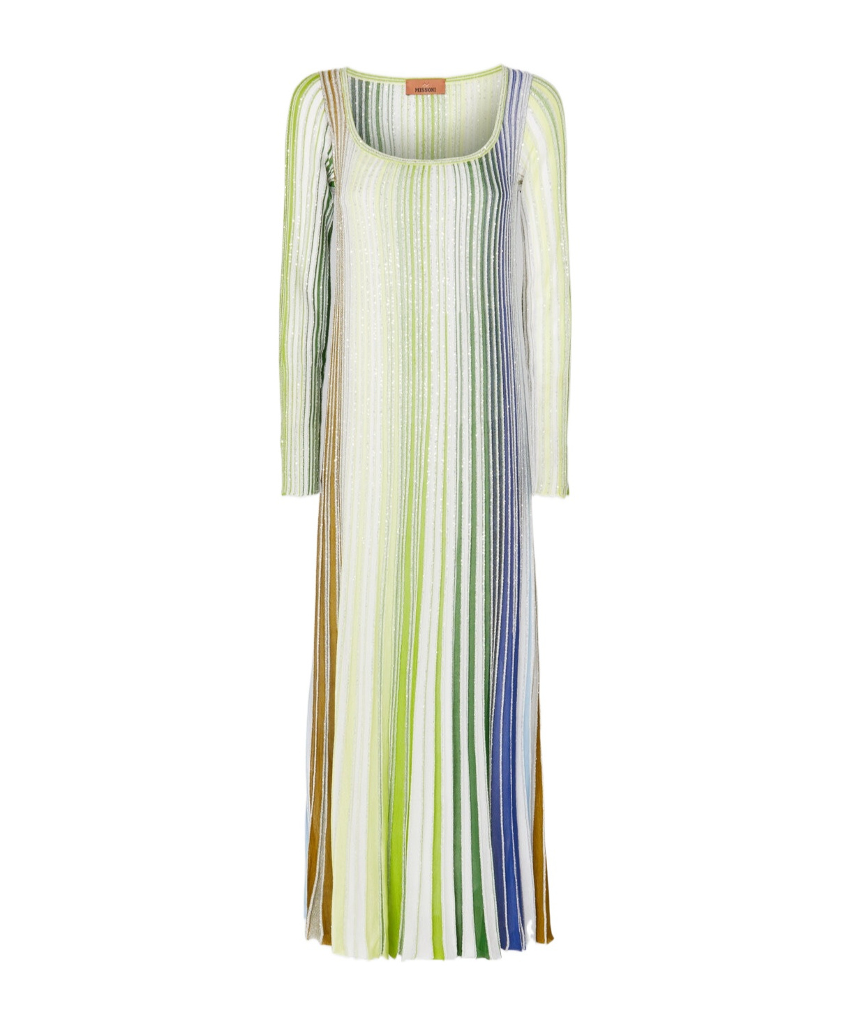 Missoni Striped Maxi Dress In White