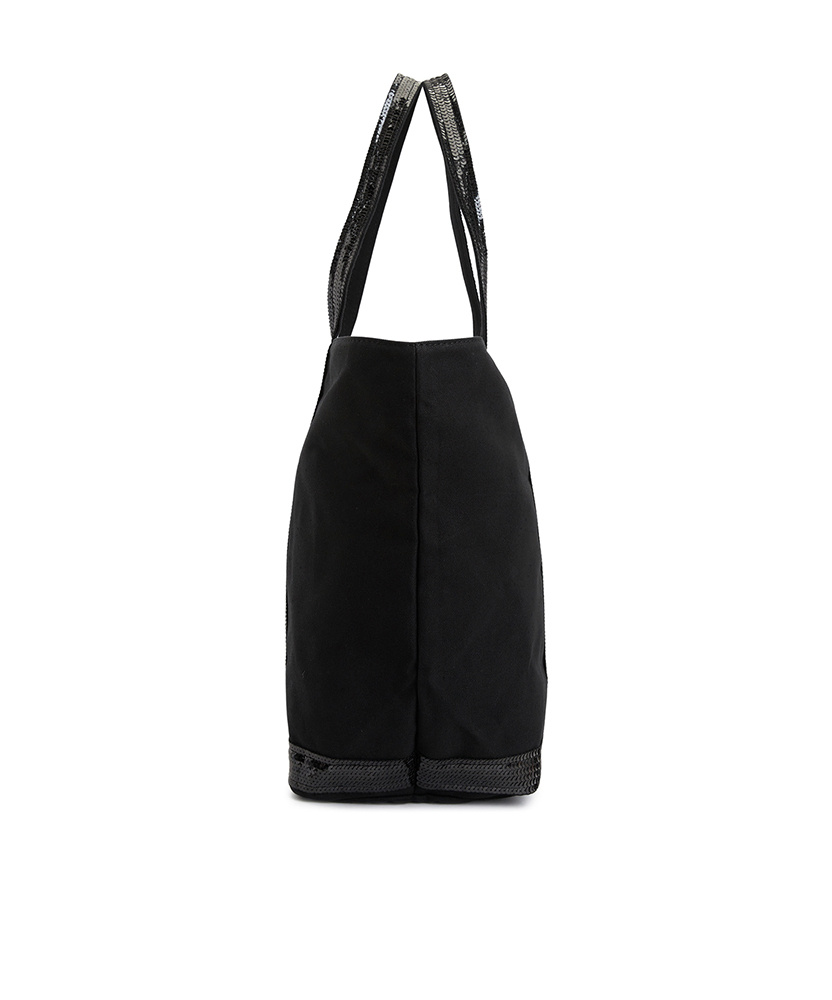 Vanessa Bruno Logo Canvas Shoulder Bag In Black