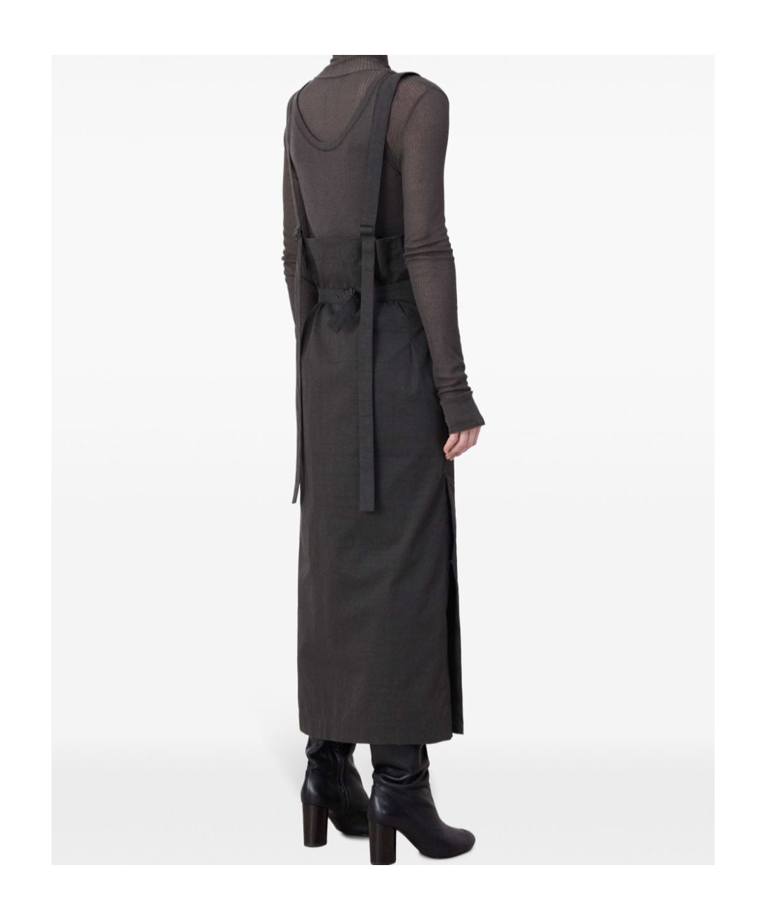 Lemaire High-waisted Midi Strapped Skirt In Black