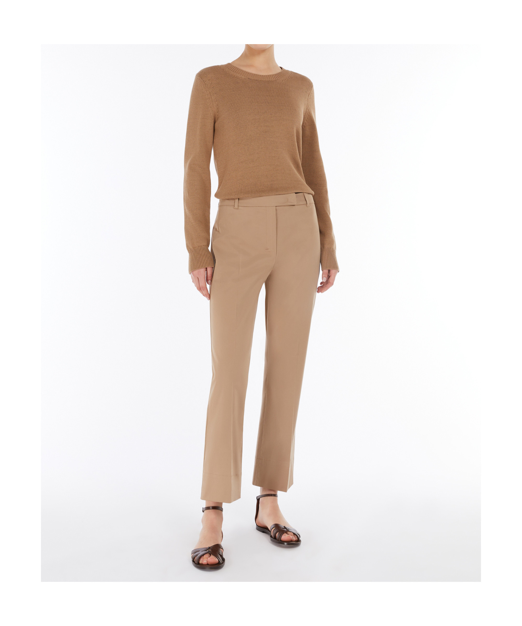 Max Mara Felice Trousers Belt Loops In Colonial
