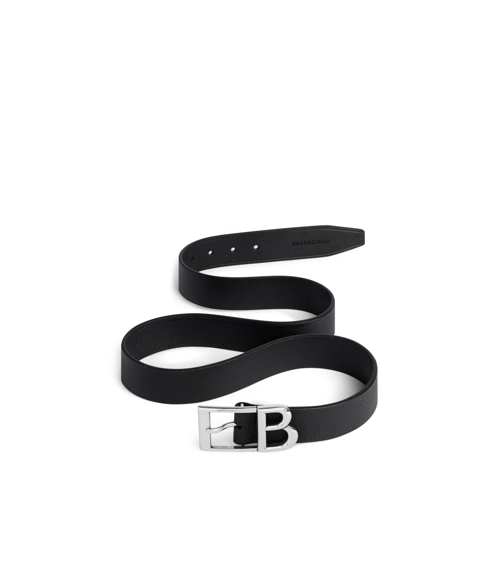 Balenciaga Classic B Belt In Black
