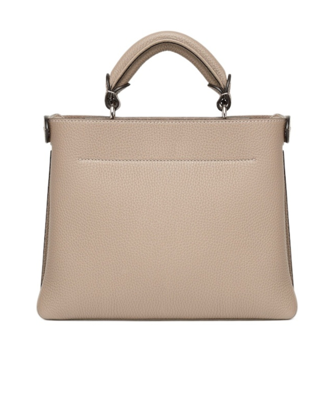 Fendi Peekaboo Soft Small Multicolour Interlaced Leather Bag In Nude