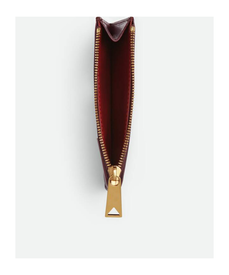 Bottega Veneta Card Type Zipper Card Holder In Red