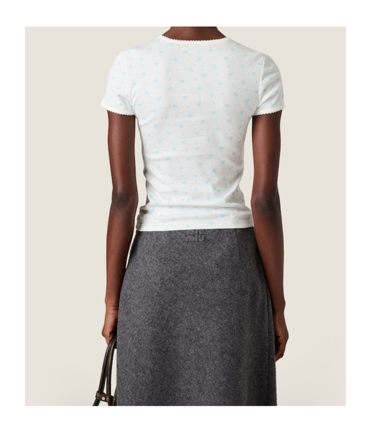 Miu Miu T-shirt And Polo Shirt In White