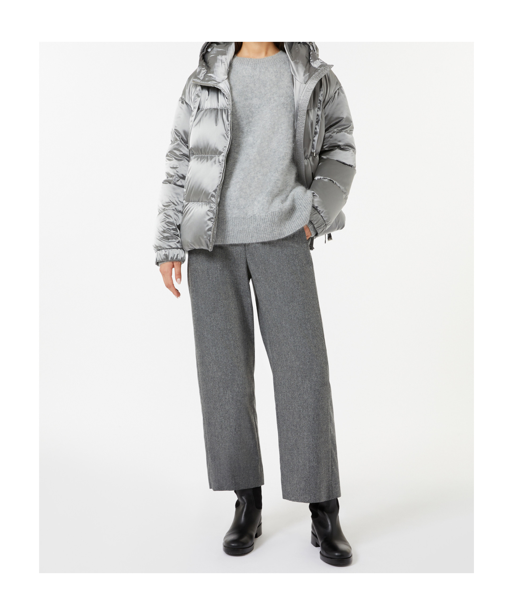 Max Mara Wool Joggers In Gray