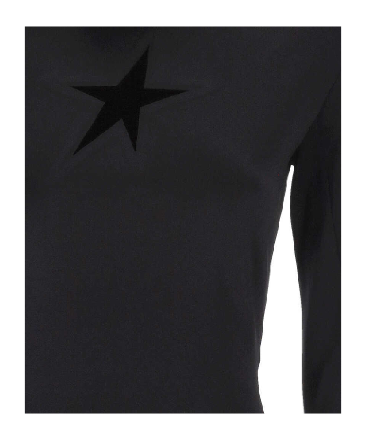 Mugler Star-shaped Long Sleeve Dress In Black