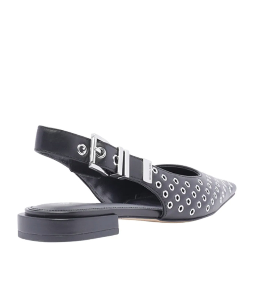 Michael Michael Kors Square-headed Flat Sandals In Black