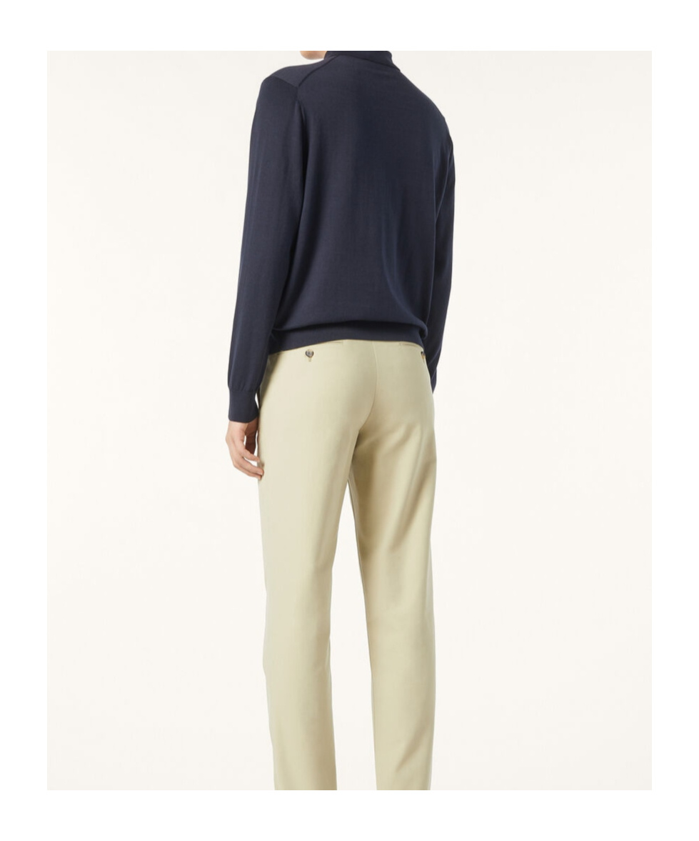 LORO PIANA LORO PIANA ICE WISH STRAIGHT HEM KNITTED POLO SHIRT