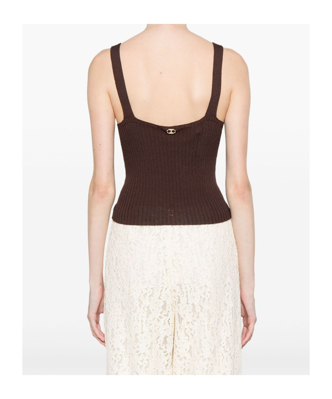 Twinset Brown Knit Top