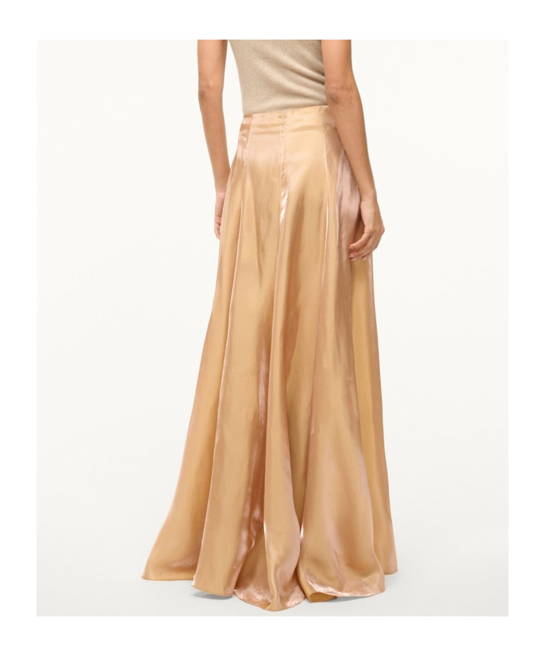 Staud A-line Maxi Skirt In Gold