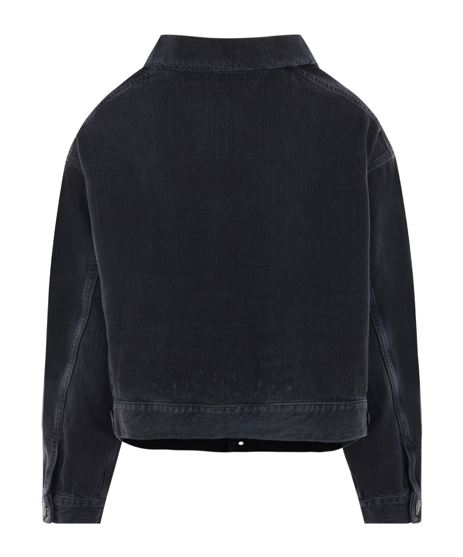 Balenciaga Off-shoulder Denim Jacket In Black