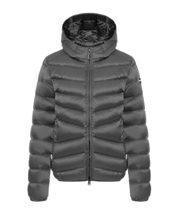 Colmar Originals Quilted Down Jacket With Hood In Gray
