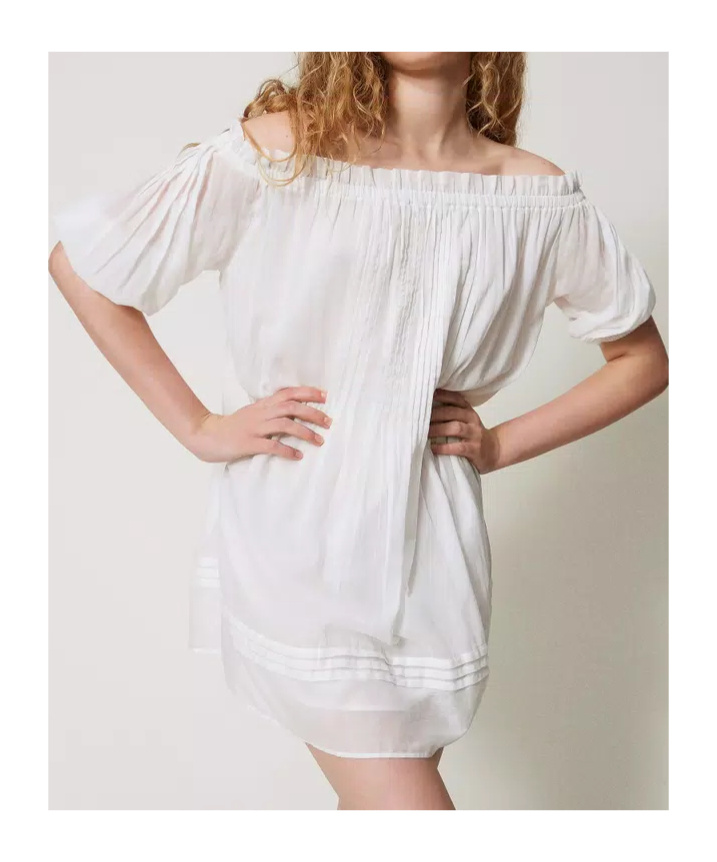 Twinset Off-the-shoulder Blouse In White