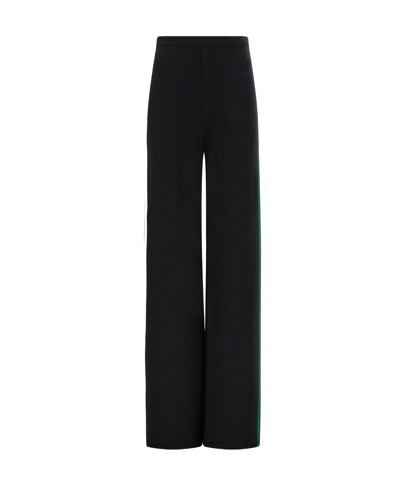 Ferragamo Contrast-colored Striped Casual Pants In Black