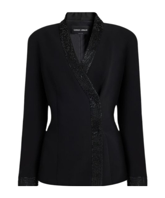 Giorgio Armani Asymmetrical Jacket In Black
