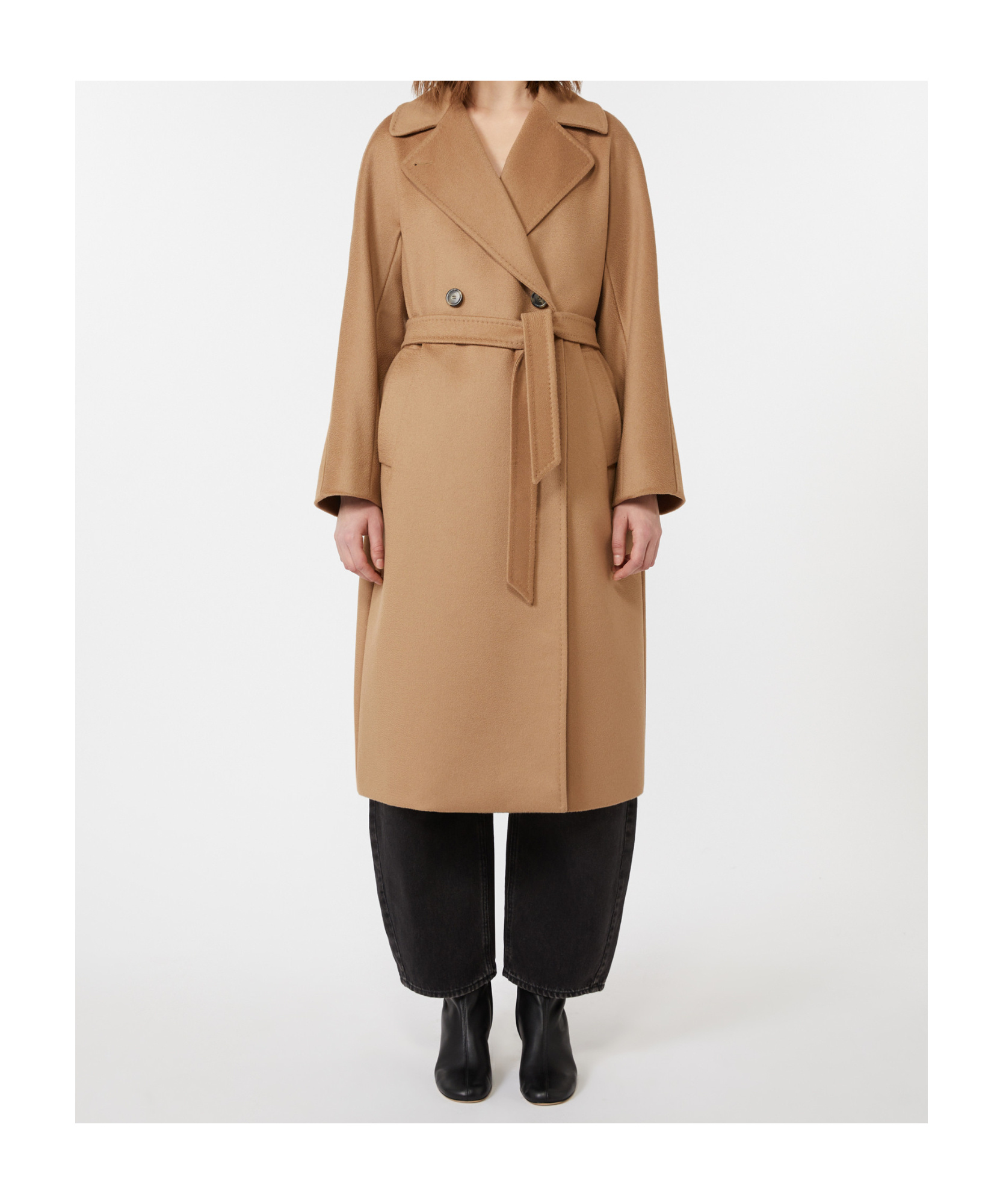 Weekend Max Mara Double-breasted Wool Mid-length Coat In Multi
