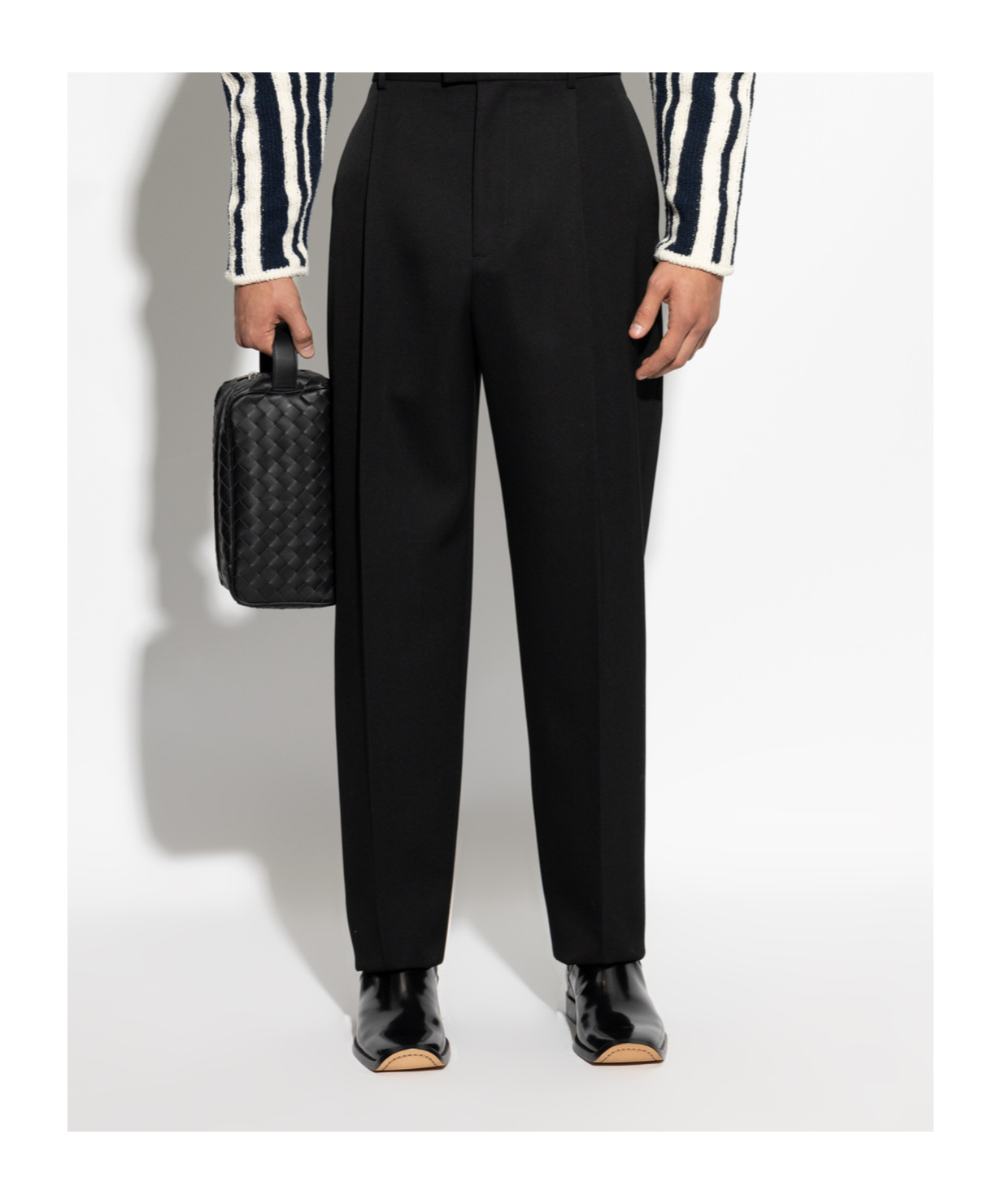 Bottega Veneta Square Toe Boots In Black