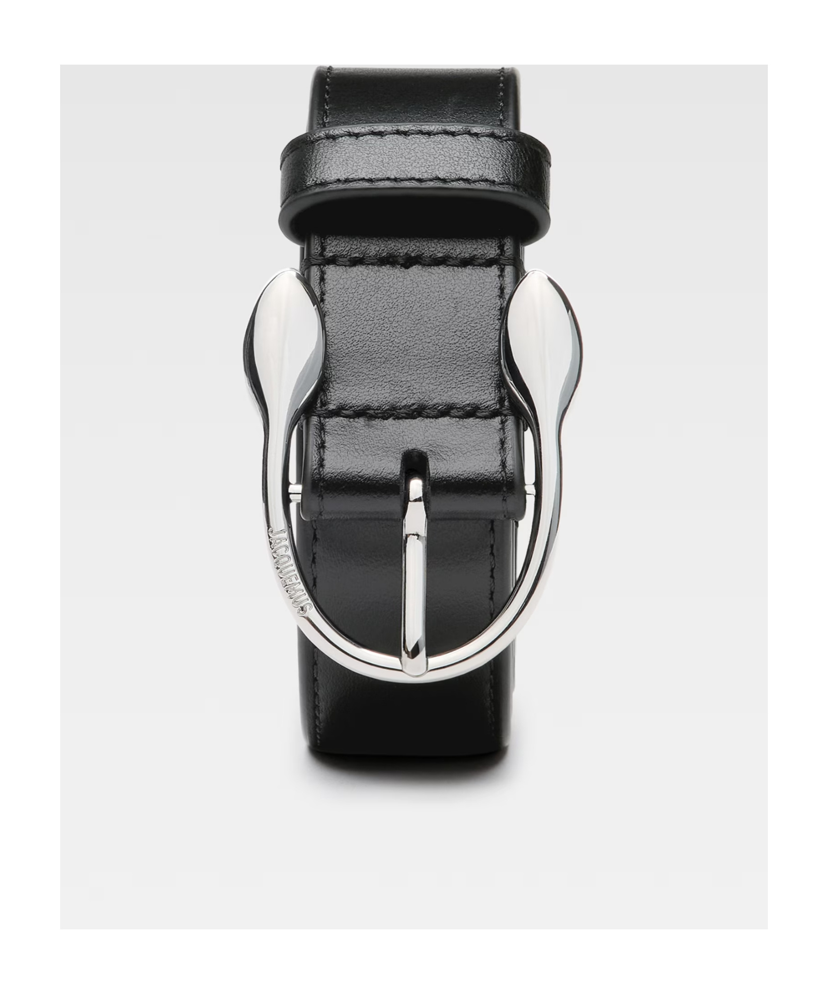 Jacquemus Chiquito Belt In Black/silver