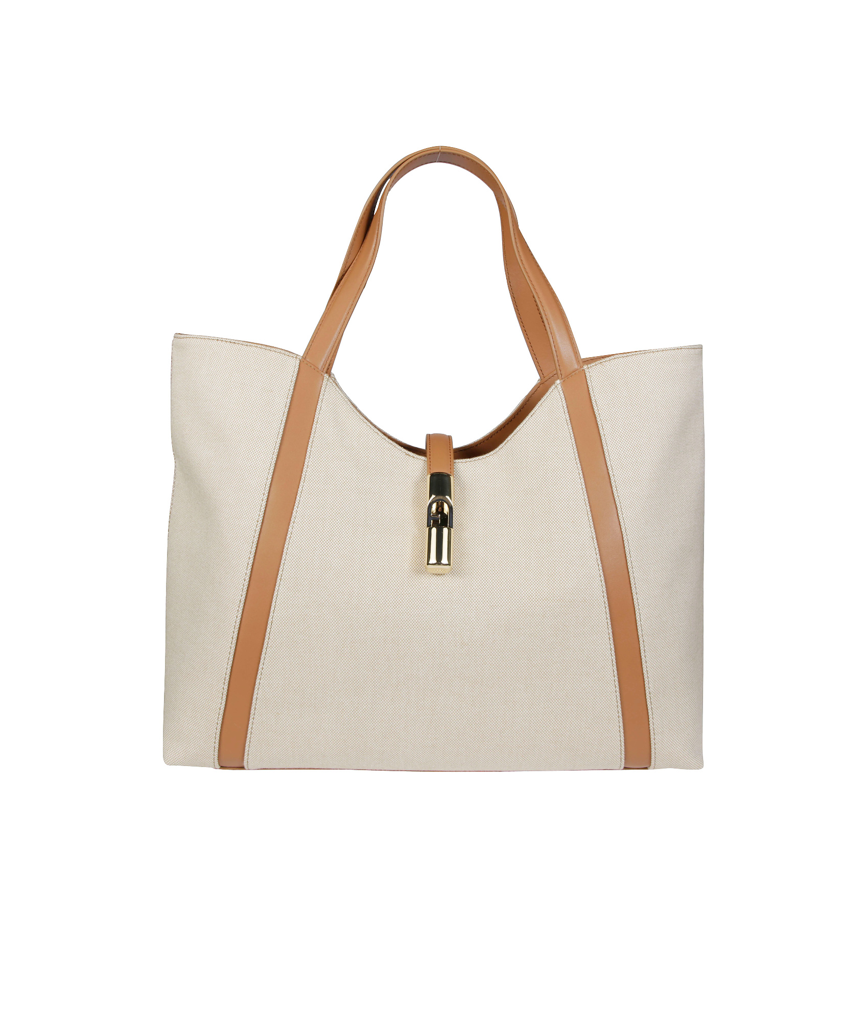 Furla Xl Goccia Tote Bag In White