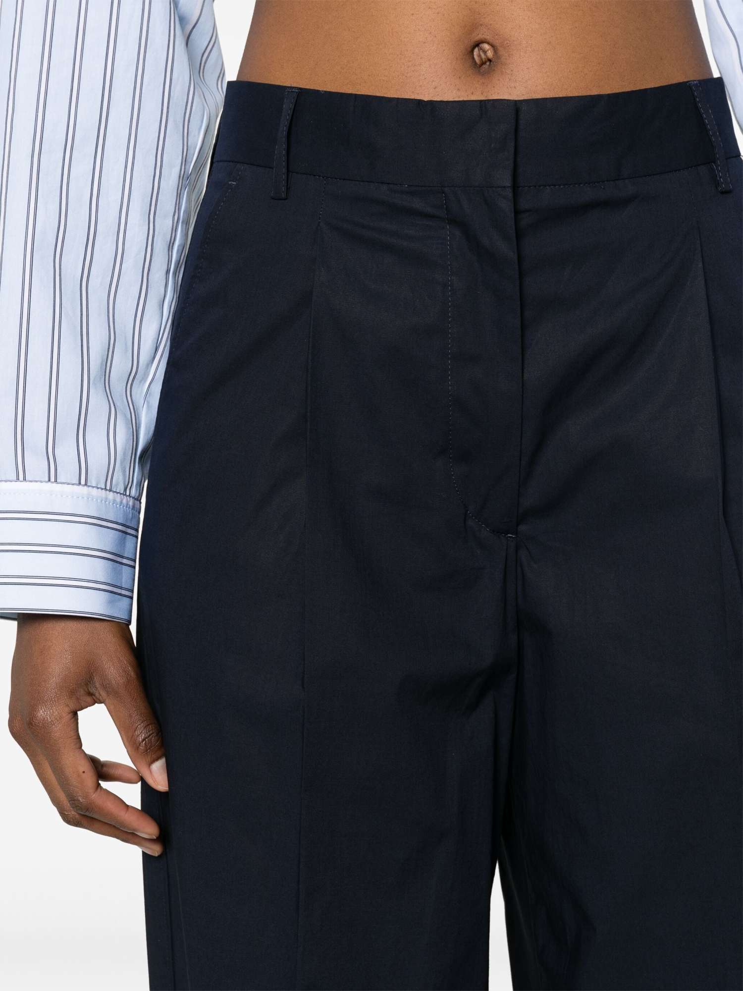 Officine Generale New Sophie Tailored Trousers In Blue