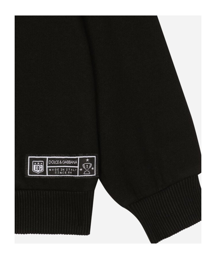 Dolce & Gabbana Dg-print Hoodie In Black