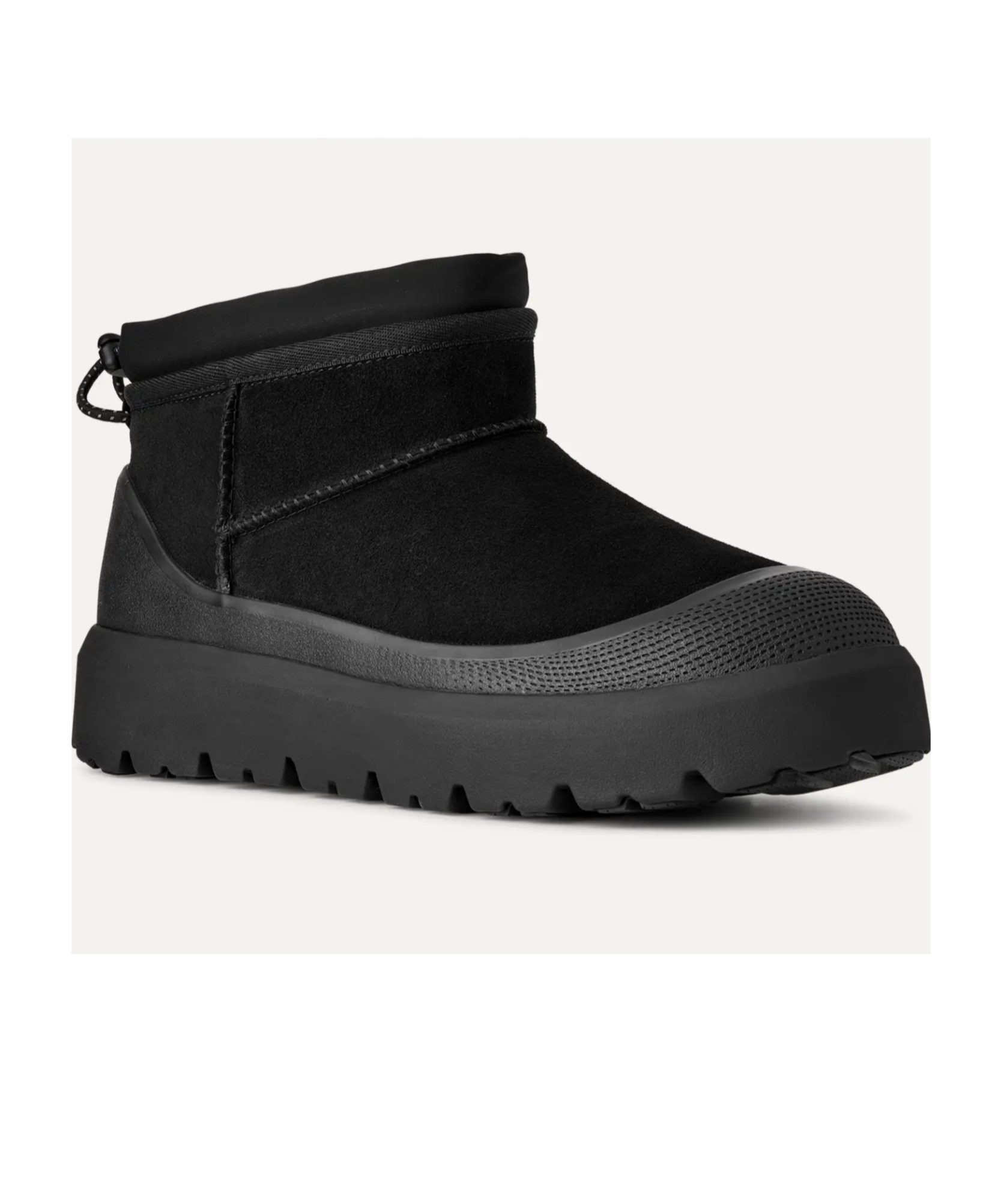 Ugg Suede Classic Ultra Mini Weather Hybrid Ankle Boots In Black
