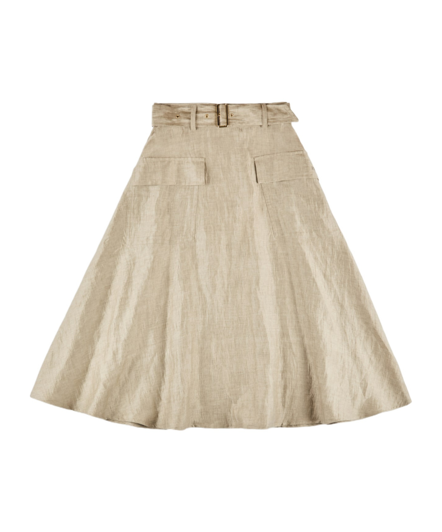 Fay Long Skirt With Belt In Nude