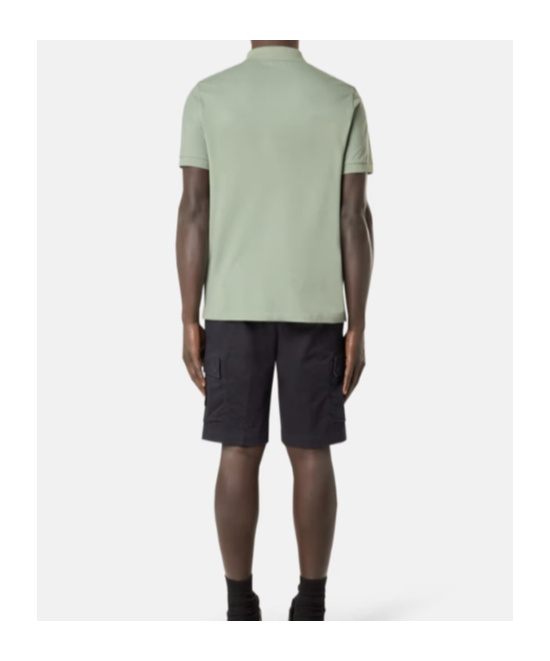 Stone Island Blue Shorts With Elastic Drawstring Waist And Logo Patch On The Front In Cotton Man In Blue