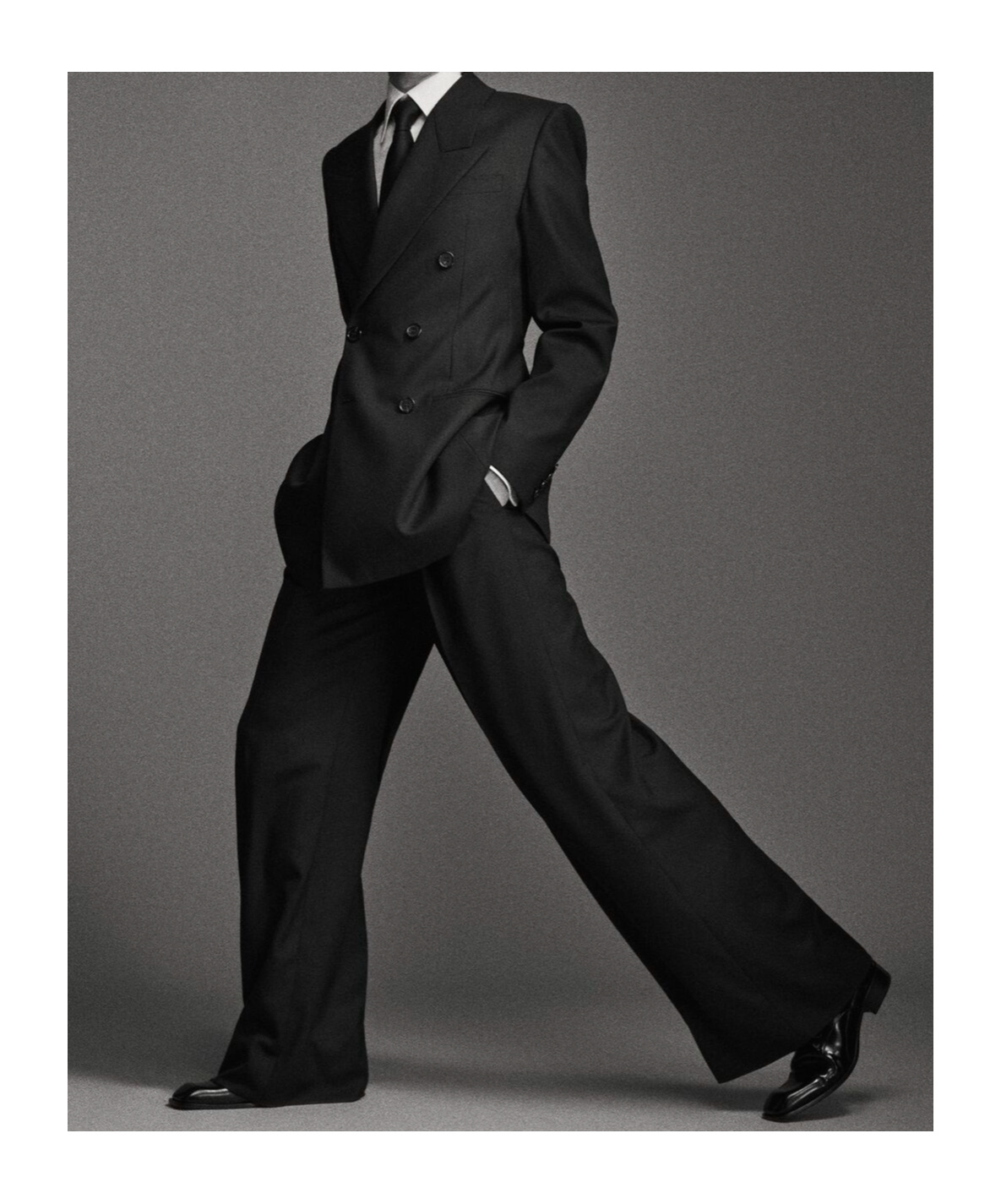 Saint Laurent Wide-leg Trousers In Black