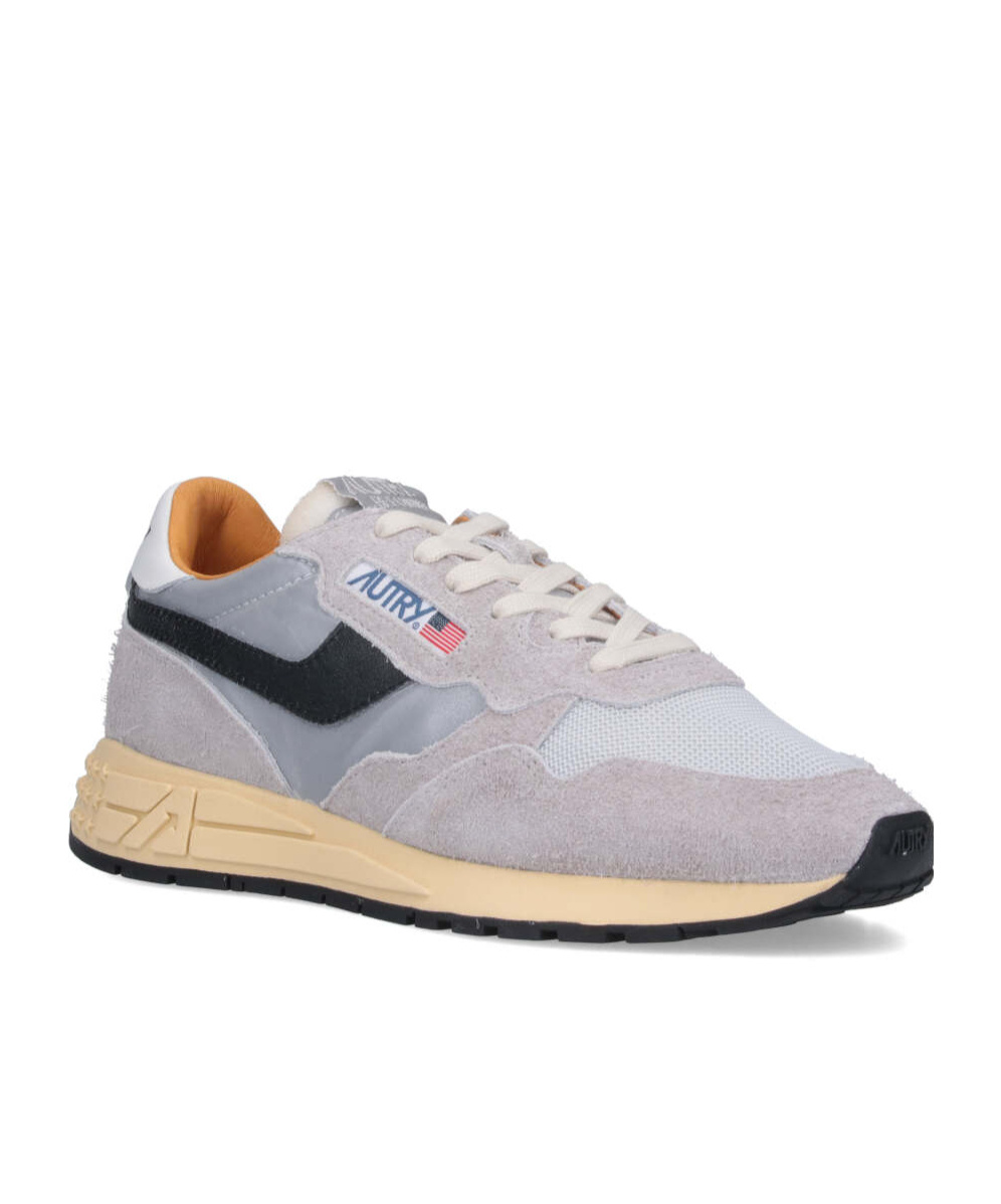 Autry Gray Suede And Nylon Reelwind Low Sneakers And Space In Gray