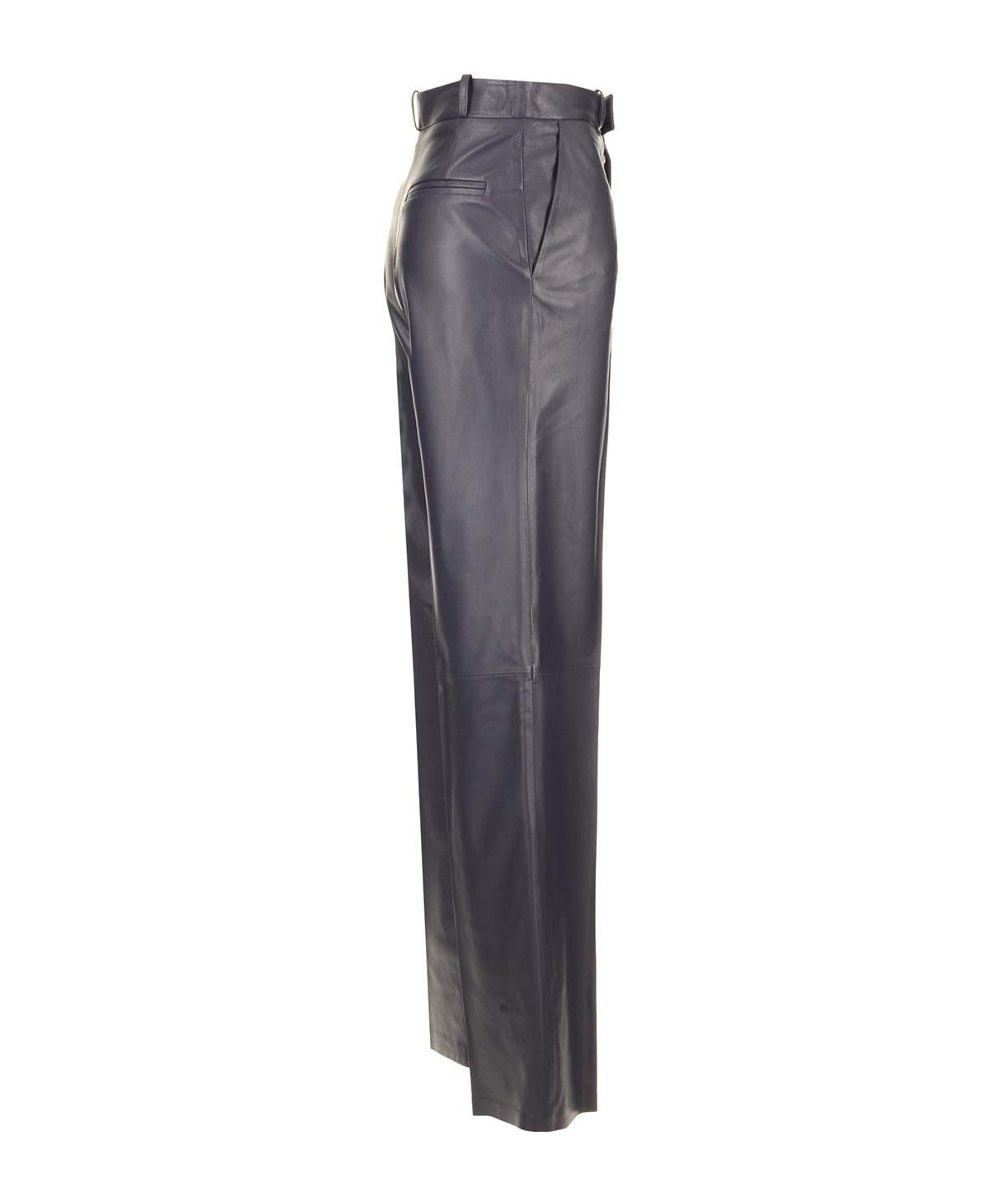 Arma Leather June Wide Leg Trouser In Black